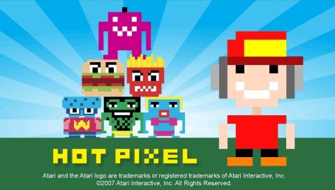Hot Pixel title screen for PSP